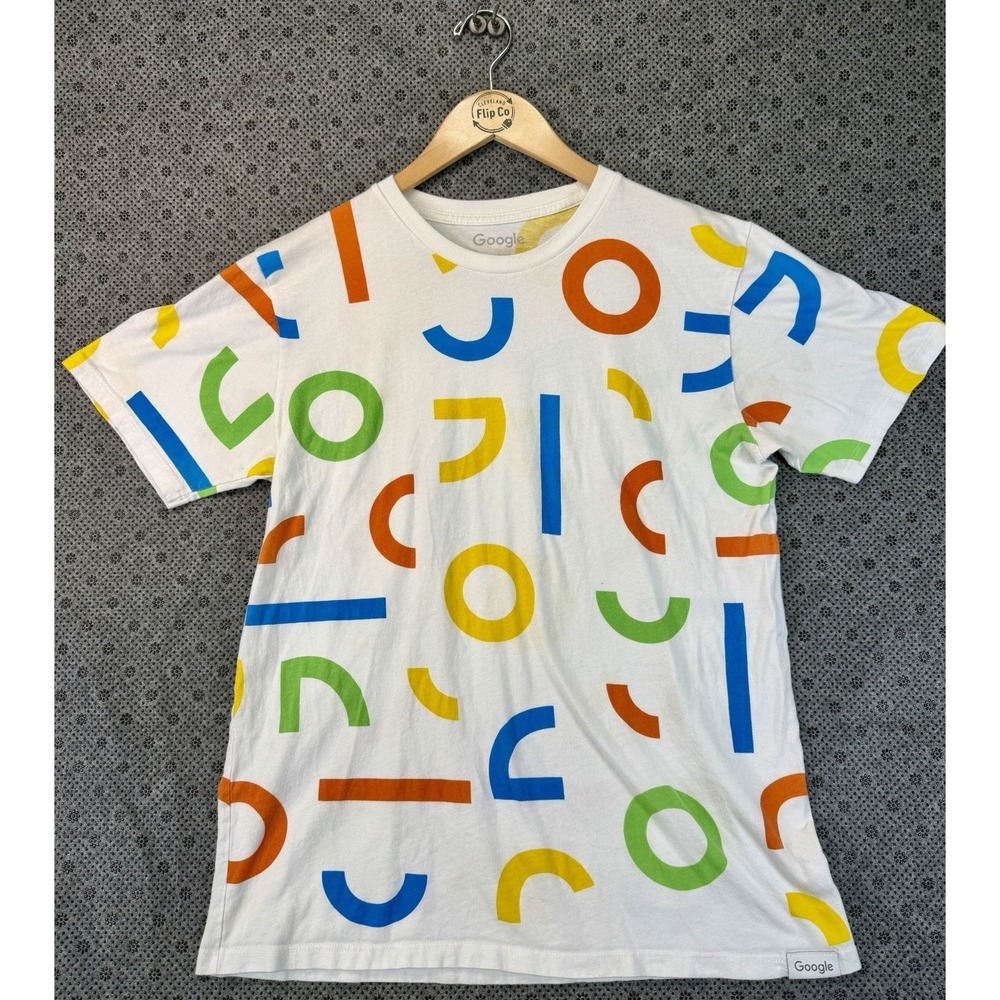 Google Shirt Mens M Graphic Logo Short Sleeve Cotton Google merchandise